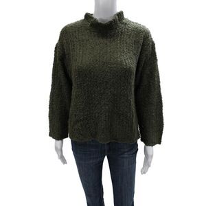 Bitte Kai Rand Women Pullover Green Mock Neck Long Sleeve Acrylic Size S
